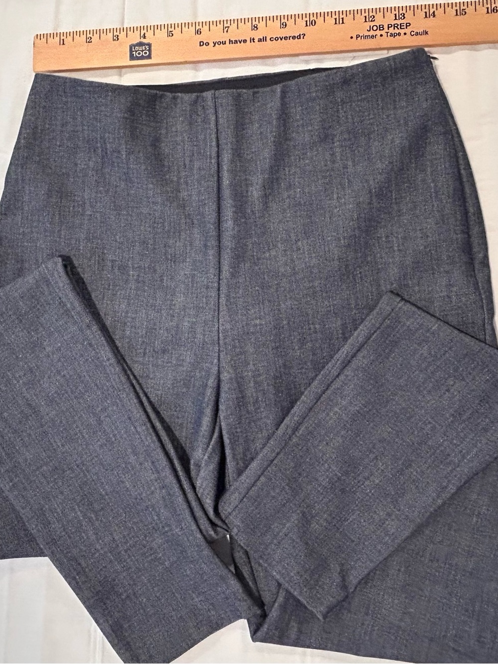 LOFT High-Rise Grey Pants Hidden Side Zipper 6 Tall NWT